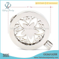 Beautiful flower silver coin pendant,stainless steel locket